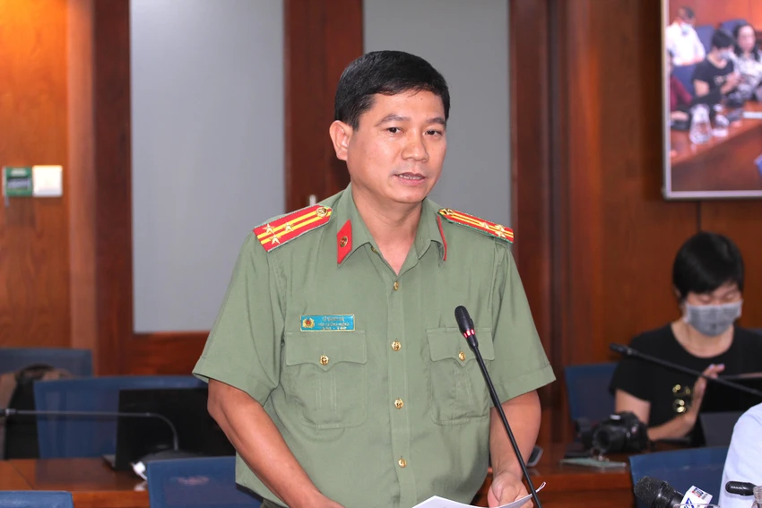 Thượng tá Lê Mạnh Hà, Phó Trưởng phòng tham mưu (PV01) Công an TP.HCM. Ảnh: NGUYỄN NHÂN Thượng tá Lê Mạnh Hà, Phó Trưởng phòng tham mưu (PV01) Công an TP.HCM. Ảnh: NGUYỄN NHÂN