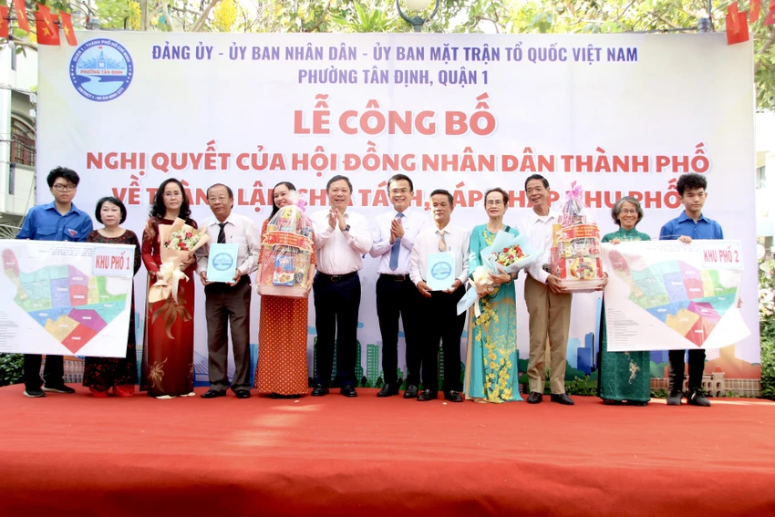 Phường Tân Định, quận 1 công bố quyết định thành lập 14 khu phố mới-thanh-lap-khu-pho-phuong-tan-dinh