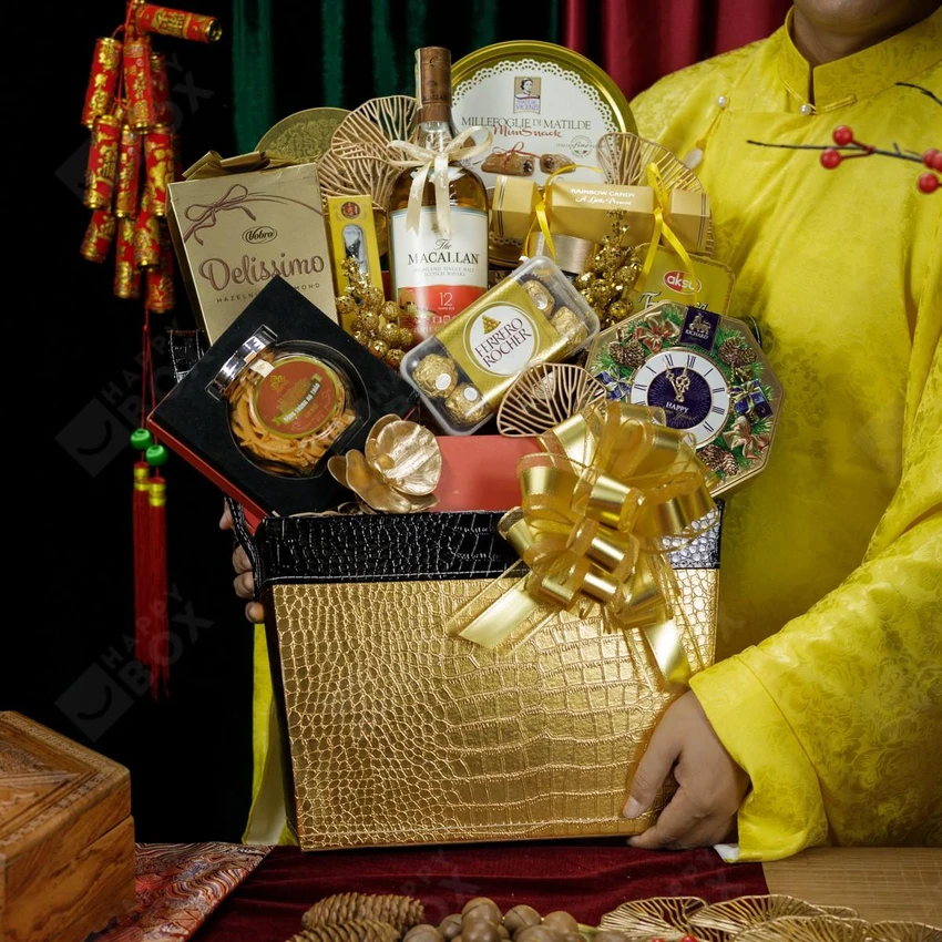 Mẫu giỏ quà Tết sang trọng, đẳng cấp tại Happybox Mẫu giỏ quà Tết sang trọng, đẳng cấp tại Happybox