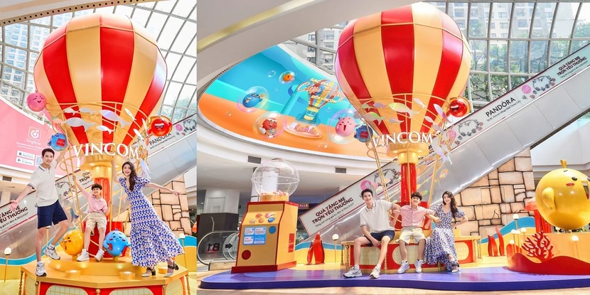 Khinh khí cầu khổng lồ chứa muôn vàn cảm xúc vui tươi tại Vincom Mega Mall Times City là điểm nhấn ấn tượng cho những pose check-in triệulike trênmạng xã hội