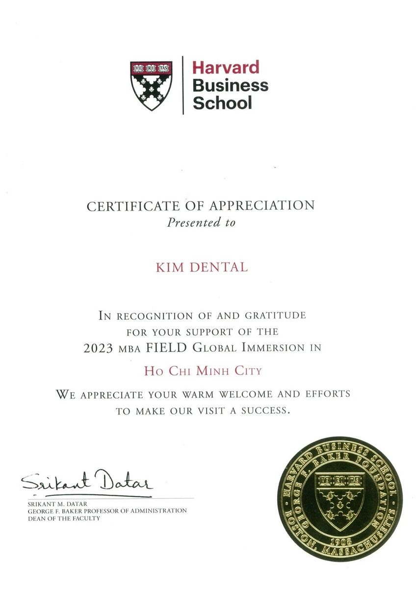 Nha Khoa Kim là đối tác toàn cầu của Harvard Business School trong chương trình FIELD Global Immersion Nha Khoa Kim là đối tác toàn cầu của Harvard Business School trong chương trình FIELD Global Immersion