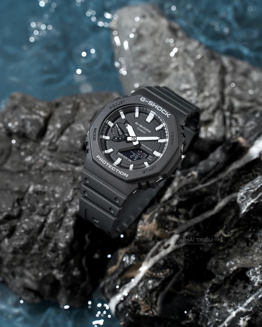 G-Shock với ký tự WR20BAR thể hiện khả năng chống nước 200m G-Shock với ký tự WR20BAR thể hiện khả năng chống nước 200m