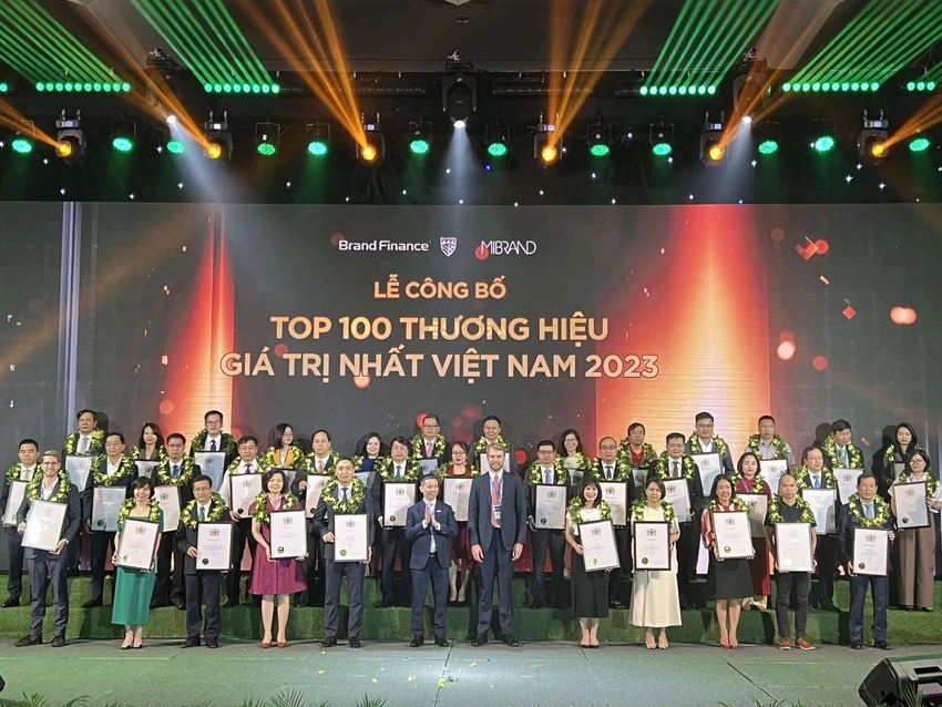 Các doanh nghiệp đạt chứng nhận thương hiệu giá trị nhất Việt Nam 2023 (Ảnh: N.T) Các doanh nghiệp đạt chứng nhận thương hiệu giá trị nhất Việt Nam 2023 (Ảnh: N.T)