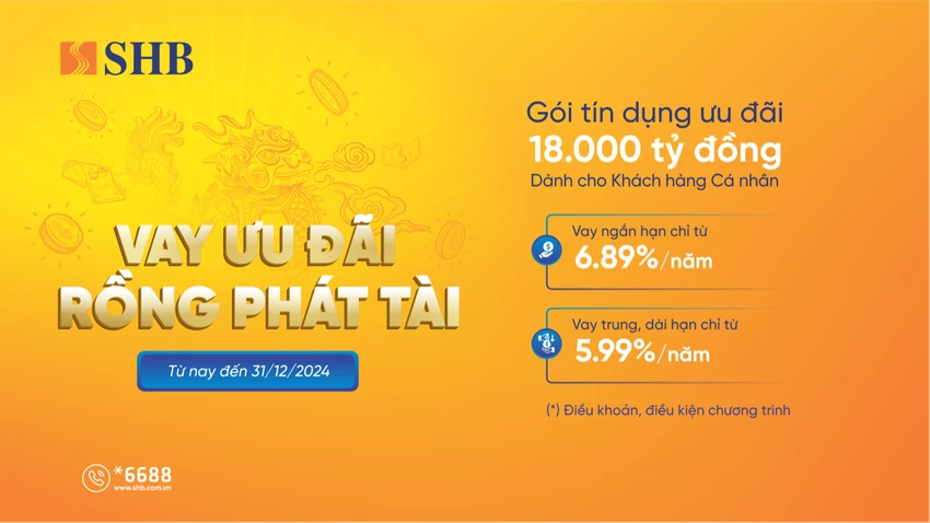 SHB dành 18.000 tỷ đồng ưu đãi khách hàng cá nhân