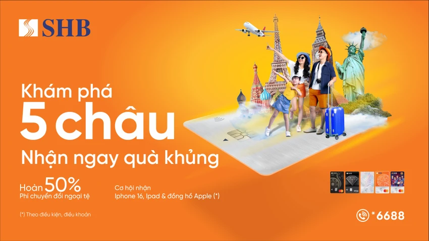 Cơ hội trúng Iphone 16 ProMax cho khách hàng SHB
