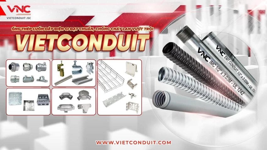 Đảm bảo an toàn hệ thống điện với ống thép luồn dây điện chống cháy IMC Vietconduit