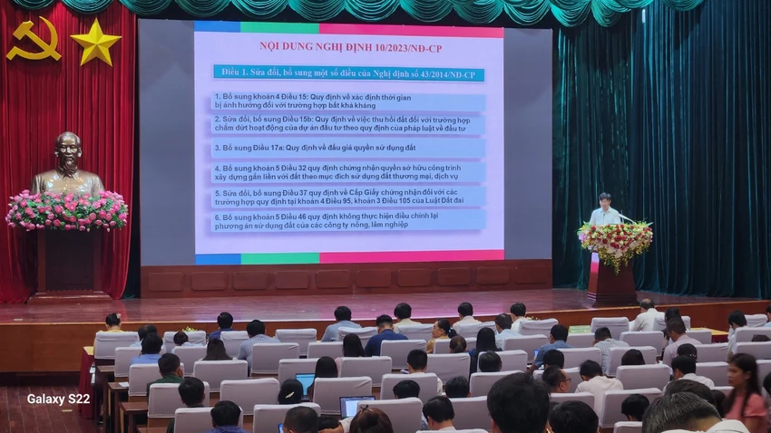 Quang cảnh hội nghị triển khai NĐ 10 tại Bà Rịa-Vũng Tàu. Ảnh: TK