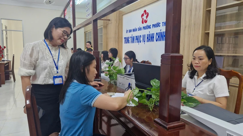 Người dân đến, hài lòng khi làm thủ tục hành chính tại các phường khu vực Bà Rịa - Vũng Tàu