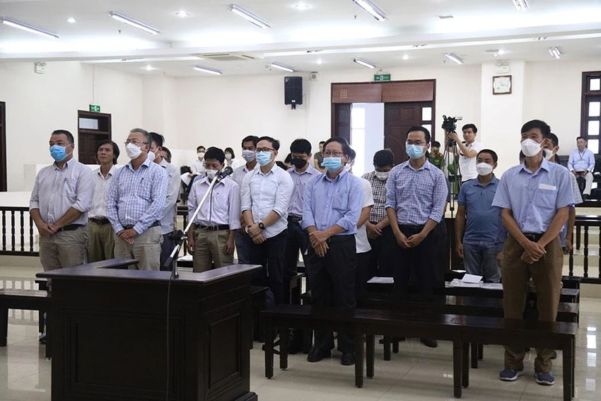 Các bị cáo tại tòa. Ảnh: UYÊN TRANG Các bị cáo tại tòa. Ảnh: UYÊN TRANG