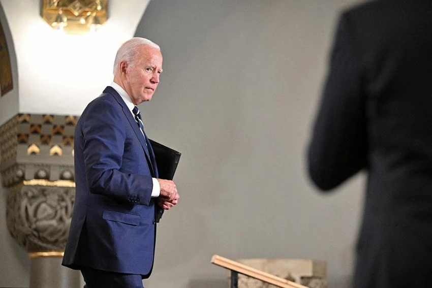 Tổng thống Mỹ Joe Biden trong một cuộc họp báo ở thủ đô Jerusalem, Israel vào ngày 15-7. Ảnh: AFP Tổng thống Mỹ Joe Biden trong một cuộc họp báo ở thủ đô Jerusalem, Israel vào ngày 15-7. Ảnh: AFP