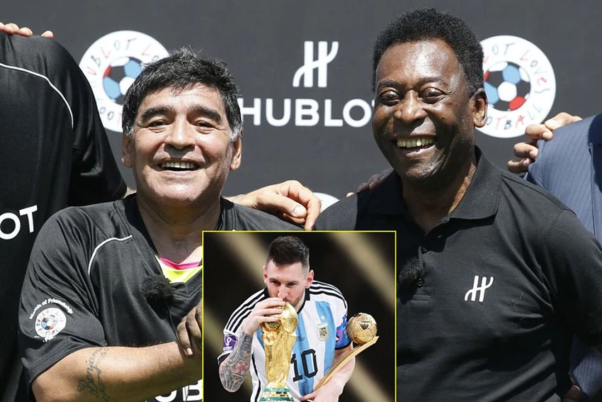 Maradona, Pele và Messi đều là những huyền thoại trong trái tim các cổ động viên bóng đá toàn thế giới. Ảnh: GETTY IMAGE Maradona, Pele và Messi đều là những huyền thoại trong trái tim các cổ động viên bóng đá toàn thế giới. Ảnh: GETTY IMAGE