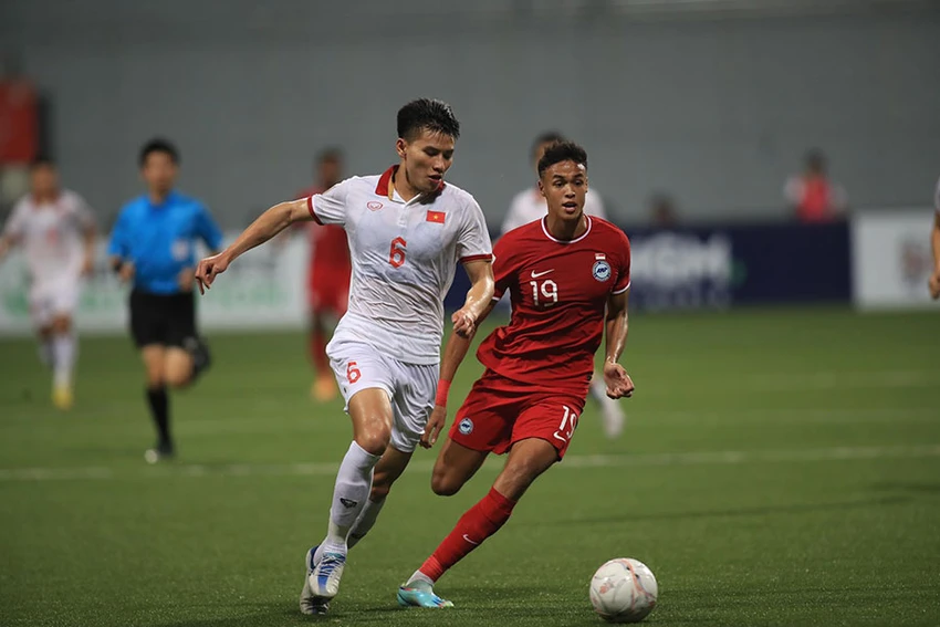 Thanh Bình và tuyển Việt Nam đã vào bán kết AFF Cup 2022. Ảnh: CTV Thanh Bình và tuyển Việt Nam đã vào bán kết AFF Cup 2022. Ảnh: CTV