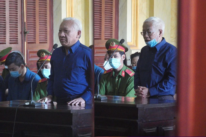 Hai bị cáo Trần Phương Bình (phải) và Phùng Ngọc Khánh tại tòa. Ảnh: HỮU ĐĂNG Hai bị cáo Trần Phương Bình (phải) và Phùng Ngọc Khánh tại tòa. Ảnh: HỮU ĐĂNG