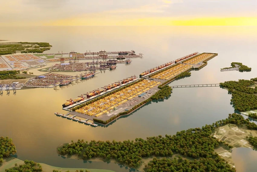 Phối cảnh Cảng trung chuyển quốc tế Cần Giờ của đơn vị tư vấn Công ty CP Tư vấn thiết kế cảng - kỹ thuật biển. Ảnh: Đơn vị tư vấn cung cấp Phối cảnh Cảng trung chuyển quốc tế Cần Giờ của đơn vị tư vấn Công ty CP Tư vấn thiết kế cảng - kỹ thuật biển. Ảnh: Đơn vị tư vấn cung cấp