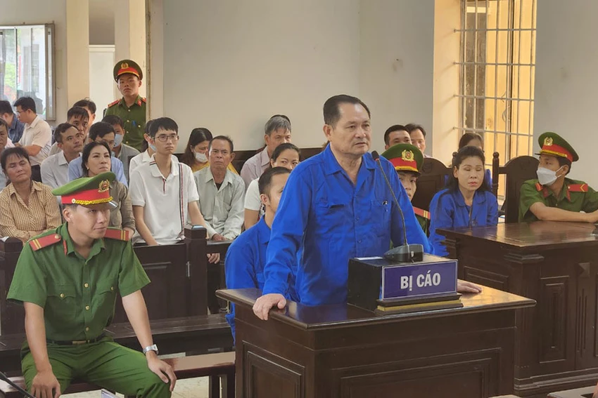 Bị cáo Lê Thái Thiện tại tòa. Ảnh: TK Bị cáo Lê Thái Thiện tại tòa. Ảnh: TK