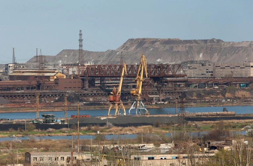 Nhà máy thép Azovstal ở Marupol. Ảnh: REUTERS Nhà máy thép Azovstal ở Marupol. Ảnh: REUTERS