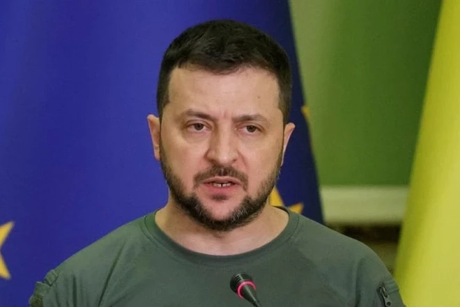Tổng thống Ukraine - ông Volodymyr Zelensky. ảnh: REUTERS Tổng thống Ukraine - ông Volodymyr Zelensky. ảnh: REUTERS