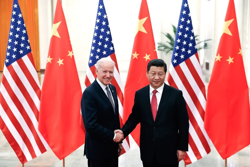 Chủ tịch Trung Quốc Tập Cận Bình (trái) trong cuộc gặp với Tổng thống Mỹ Joe Biden khi ông còn là phó tổng thống dưới thời Tổng thống Barack Obama. Ảnh: TNS Chủ tịch Trung Quốc Tập Cận Bình (trái) trong cuộc gặp với Tổng thống Mỹ Joe Biden khi ông còn là phó tổng thống dưới thời Tổng thống Barack Obama. Ảnh: TNS