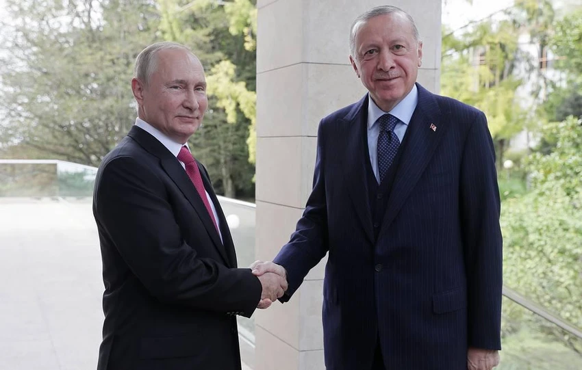 Tổng thống Nga Vladimir Putin và Tổng thống Thổ Nhĩ Kỳ Recep Tayyip Erdogan. Ảnh: TASS Tổng thống Nga Vladimir Putin và Tổng thống Thổ Nhĩ Kỳ Recep Tayyip Erdogan. Ảnh: TASS