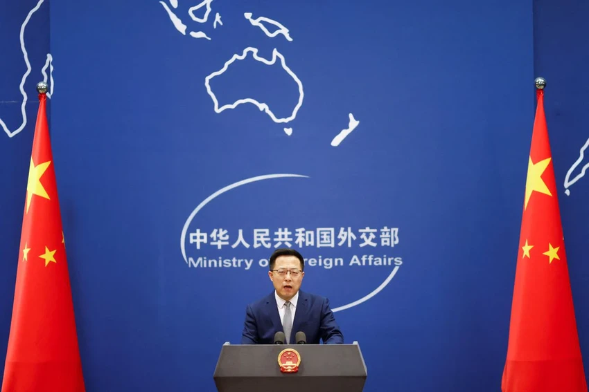 Người phát ngôn Bộ Ngoại giao Trung Quốc Triệu Lập Kiên. Ảnh: REUTERS Người phát ngôn Bộ Ngoại giao Trung Quốc Triệu Lập Kiên. Ảnh: REUTERS