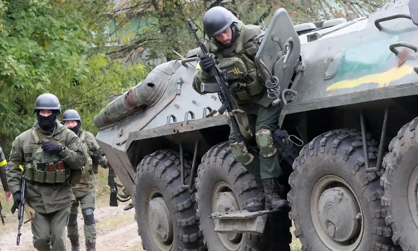 Binh sĩ Ukraine làm nhiệm vụ ở tỉnh Chernihiv. Ảnh: Pavlo Bahmut. Binh sĩ Ukraine làm nhiệm vụ ở tỉnh Chernihiv. Ảnh: Pavlo Bahmut.