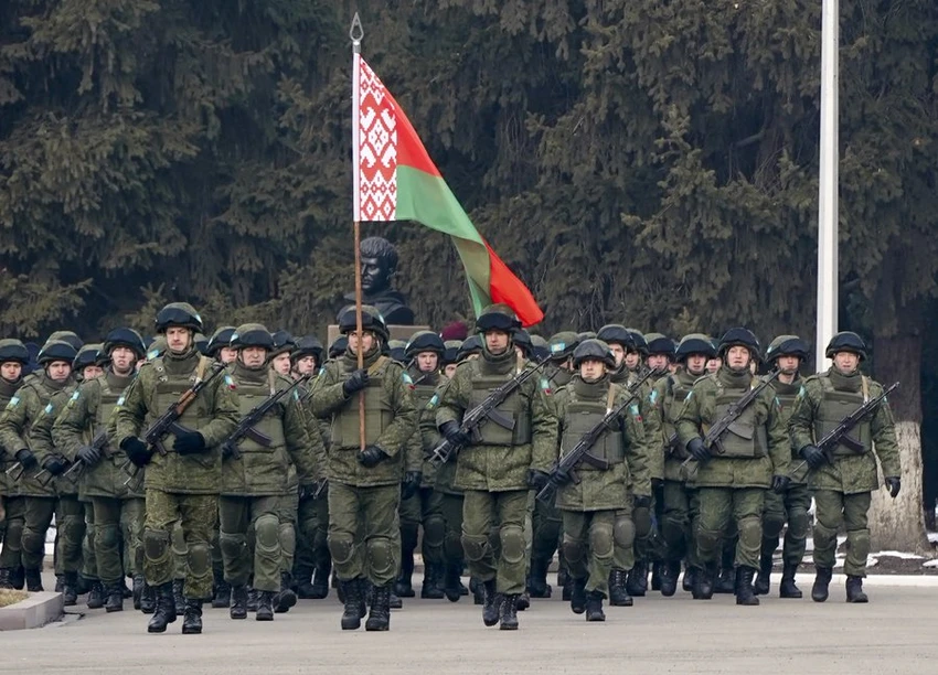 Belarus bác thông tin cho rằng nước này đang huy động lực lượng. Ảnh: TWITTER Belarus bác thông tin cho rằng nước này đang huy động lực lượng. Ảnh: TWITTER