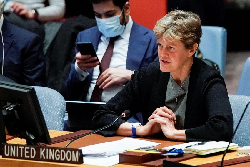 Đại sứ Anh tại LHQ Barbara Woodward. Ảnh: REUTERS Đại sứ Anh tại LHQ Barbara Woodward. Ảnh: REUTERS