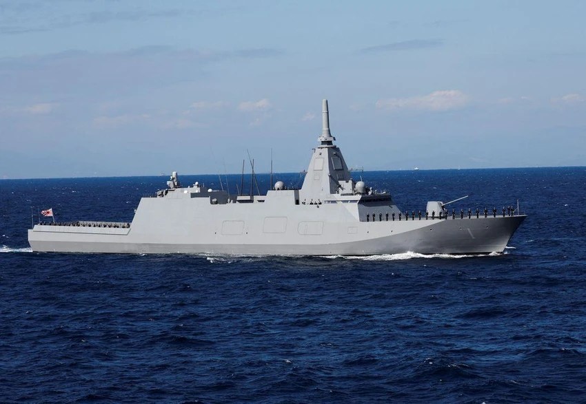 Khinh hạm tàng hình JS Mogami (FFM-1) của Lực lượng Phòng vệ Hàng hải Nhật. Ảnh: REUTERS