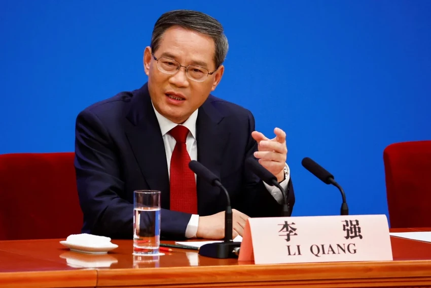 Ông Lý Cường tại cuộc họp báo đầu tiên sau lễ bế mạc Đại hội Đại biểu Nhân dân Toàn quốc ngày 13-3. Ảnh: REUTERS Ông Lý Cường tại cuộc họp báo đầu tiên sau lễ bế mạc Đại hội Đại biểu Nhân dân Toàn quốc ngày 13-3. Ảnh: REUTERS