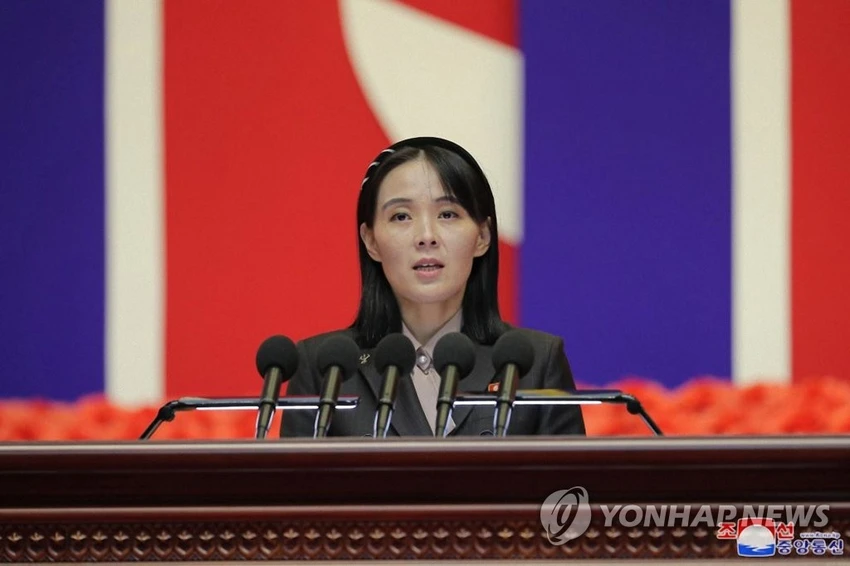 Bà Kim Yo-jong, em gái của nhà lãnh đạo Triều Tiên Kim Jong-un. Ảnh: KCNA Bà Kim Yo-jong, em gái của nhà lãnh đạo Triều Tiên Kim Jong-un. Ảnh: KCNA