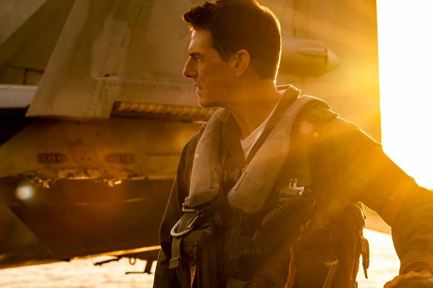 Tài tử Tom Cruise trong Top Gun Maverick. Tài tử Tom Cruise trong Top Gun Maverick.