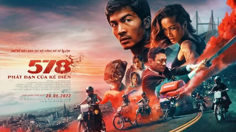 Bộ phim “578: Phát đạn của kẻ điên” chính thức khởi chiếu tại các rạp trên toàn quốc từ ngày 20-5. Ảnh: PHP Bộ phim “578: Phát đạn của kẻ điên” chính thức khởi chiếu tại các rạp trên toàn quốc từ ngày 20-5. Ảnh: PHP