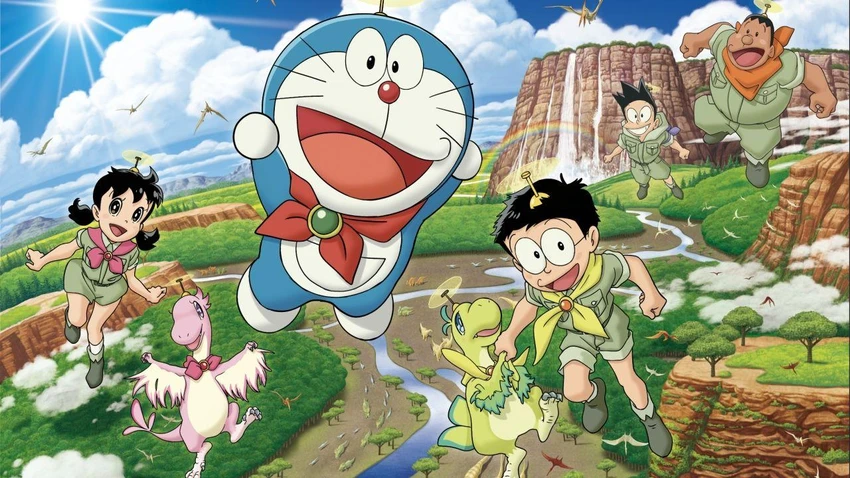 Phân cảnh trong 'Phim Doraemon: Nobita và những bạn khủng long mới' Phân cảnh trong 'Phim Doraemon: Nobita và những bạn khủng long mới'