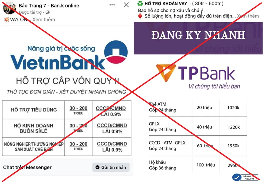 Các đối tượng mạo danh ngân hàng để dẫn dụ bị hại sập bẫy lừa đảo. Ảnh: Cổng TTĐT BCA Các đối tượng mạo danh ngân hàng để dẫn dụ bị hại sập bẫy lừa đảo