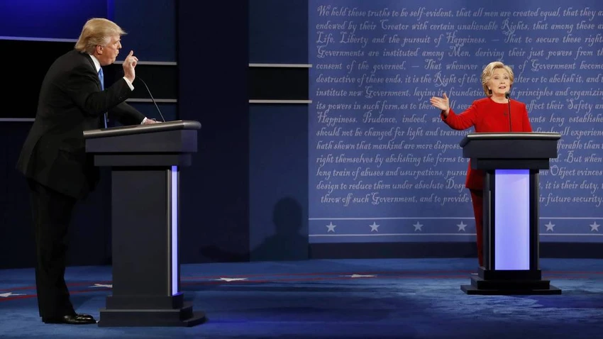 Hiệp 1: Bà Clinton thắng ông Trump ảnh 1 trump và hillary tranh luận