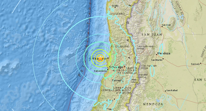 Động đất 7,1 độ Richter rung chuyển thủ đô Chile ảnh 1 Động đất 7,1 độ Richter rung chuyển thủ đô Chile ảnh 1
