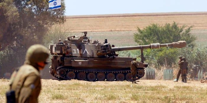 Pháo tự hành 155 mm của Israel được triển khai trong cuộc pháo kích vào Dải Gaza tháng 5-2021. Ảnh: Jack Guez/AFP/GETTY IMAGES Pháo tự hành 155 mm của Israel được triển khai trong cuộc pháo kích vào Dải Gaza tháng 5-2021. Ảnh: Jack Guez/AFP/GETTY IMAGES