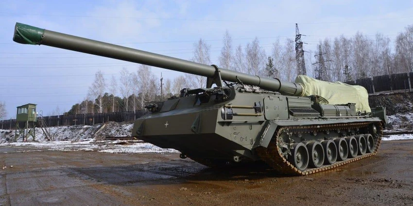 Pháo tự hành 2S7M Malka cỡ nòng 203 mm của Nga. Ảnh: Rostec Press Office/TASS/Getty Images Pháo tự hành 2S7M Malka cỡ nòng 203 mm của Nga. Ảnh: Rostec Press Office/TASS/Getty Images