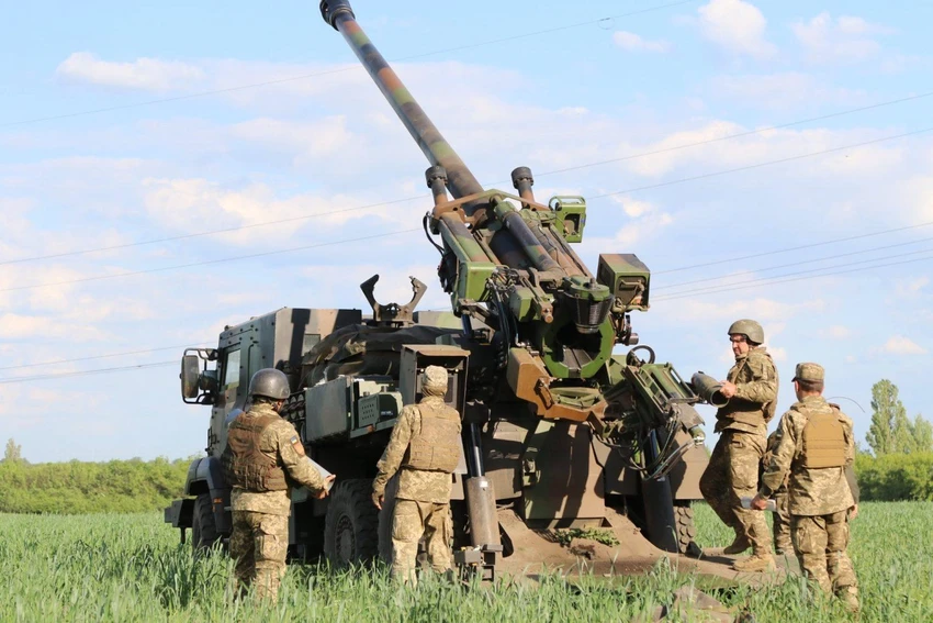 Pháo tự hành Caesar của quân đội Ukraine. Ảnh: JFO Pháo tự hành Caesar của quân đội Ukraine. Ảnh: JFO