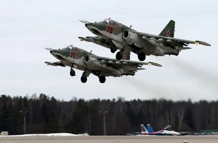 Tiêm kích Sukhoi Su-25. Ảnh: Marina Lystseva/TASS/ GETTY IMAGES Tiêm kích Sukhoi Su-25. Ảnh: Marina Lystseva/TASS/ GETTY IMAGES