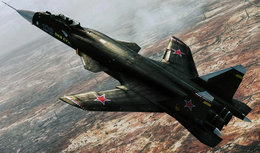 Bản vẽ mẫu Su-47. Ảnh: The EurAsian Times Bản vẽ mẫu Su-47. Ảnh: The EurAsian Times