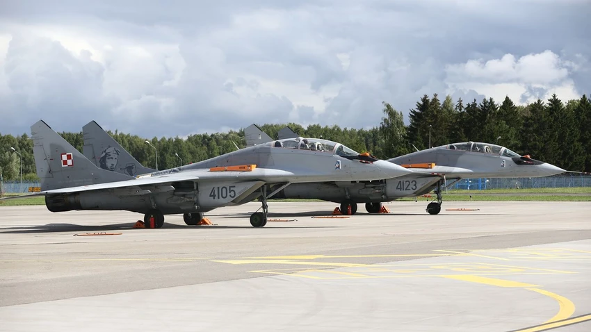 Máy bay chiến đấu MiG-29 của Ba Lan tại căn cứ không quân ở Malbork (Ba Lan) tháng 8-2021. Ảnh: Cuneyt Karadag/ANADOLU AGENCY/GETTY IMAGES