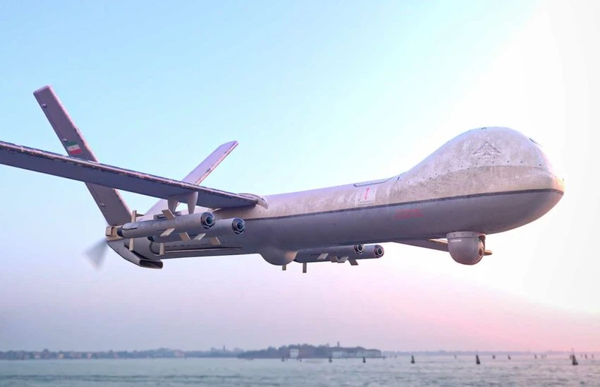 UAV Shahed-129 của Iran. Ảnh: Facebook UAV Shahed-129 của Iran. Ảnh: Facebook