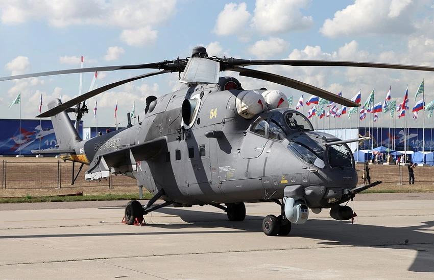 Trực thăng Mi-35M là phiên bản xuất khẩu của trực thăng Mi-24. Ảnh: Wikimedia Commons Trực thăng Mi-35M là phiên bản xuất khẩu của trực thăng Mi-24. Ảnh: Wikimedia Commons