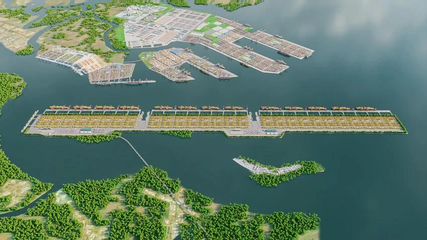 Phối cảnh siêu cảng Cần Giờ. Ảnh: Portcoast