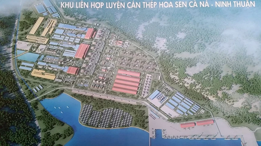 Siêu dự án thép Cà Ná có tổng vốn đầu tư khoảng 10 tỉ USD. Ảnh: TP