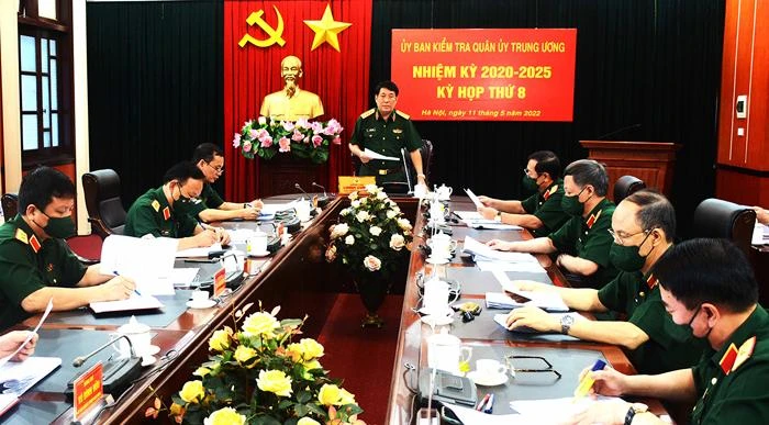Đại tướng Lương Cường phát biểu tại kỳ họp. Ảnh: BQP