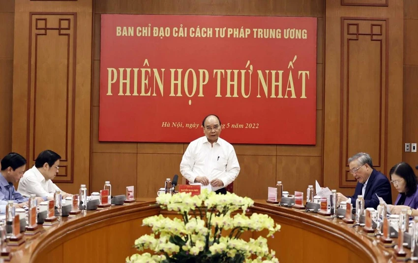 Chủ tịch nước Nguyễn Xuân Phúc nhấn mạnh, nâng cao chất lượng đào tạo luật là một vấn đề cấp bách hiện nay. Ảnh: VOV Chủ tịch nước Nguyễn Xuân Phúc nhấn mạnh, nâng cao chất lượng đào tạo luật là một vấn đề cấp bách hiện nay. Ảnh: VOV