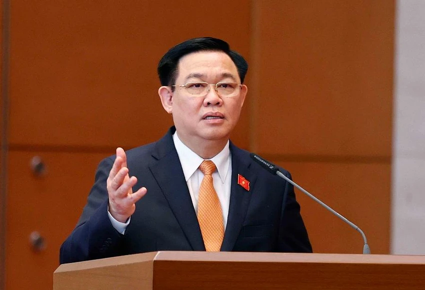 Chủ tịch Quốc hội Vương Đình Huệ yêu cầu cần tiếp tục đổi mới quy trình xây dựng pháp luật. .Ảnh: DT Chủ tịch Quốc hội Vương Đình Huệ yêu cầu cần tiếp tục đổi mới quy trình xây dựng pháp luật. .Ảnh: DT