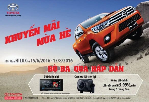 Chương trình khuyến mãi mùa hè 2016 của Toyota Việt Nam ảnh 1 Chương trình khuyến mãi mùa hè 2016 của Toyota Việt Nam ảnh 1